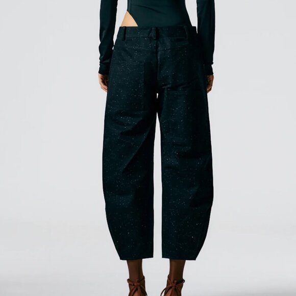 Tibi Luxe Tweedy Twill Brancusi Jean Black and white speckle Size 31 - Picture 2 of 4